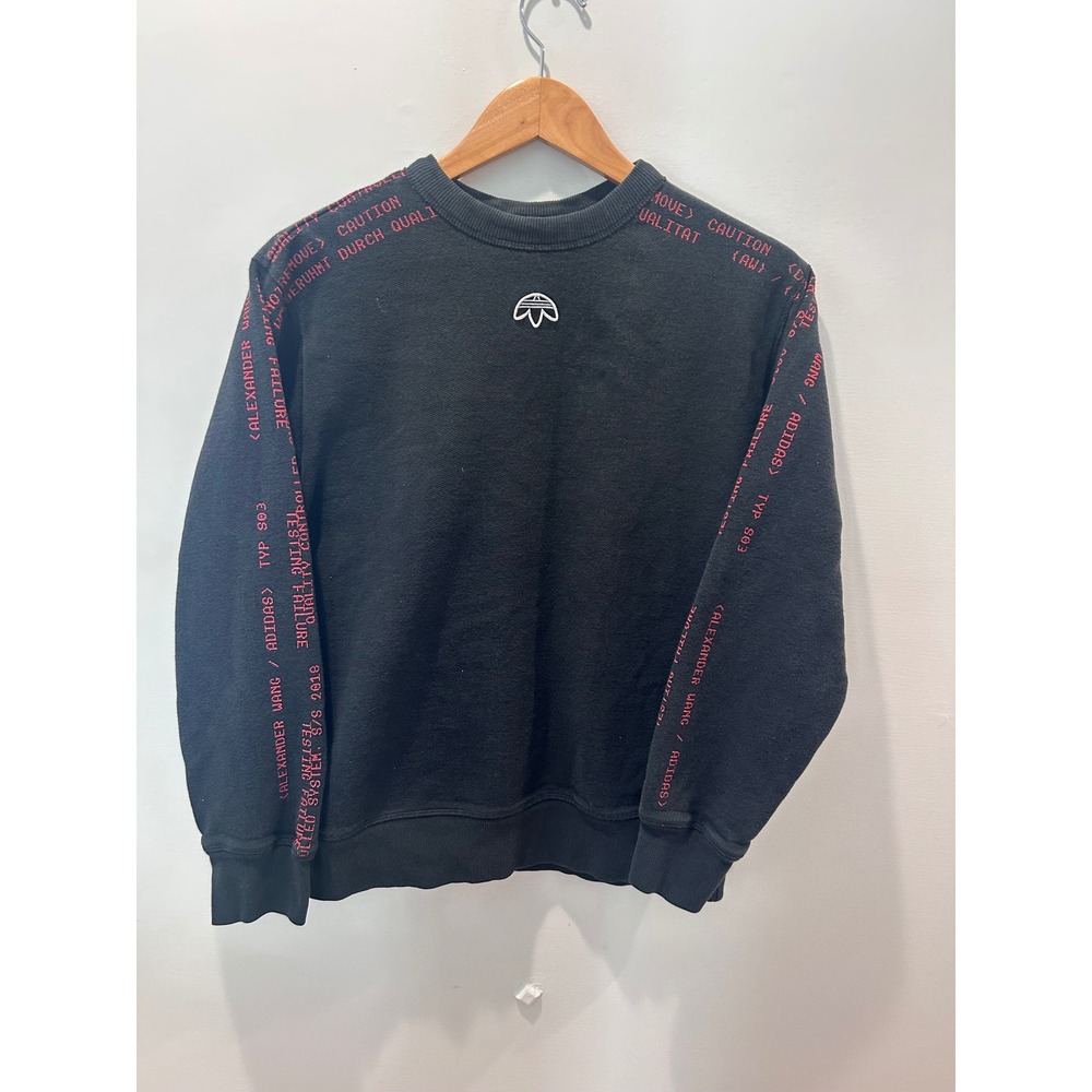 Adidas x Alexander Wang Sweatshirt Unisex XS Black Red Graphic Season 3 TYP S03